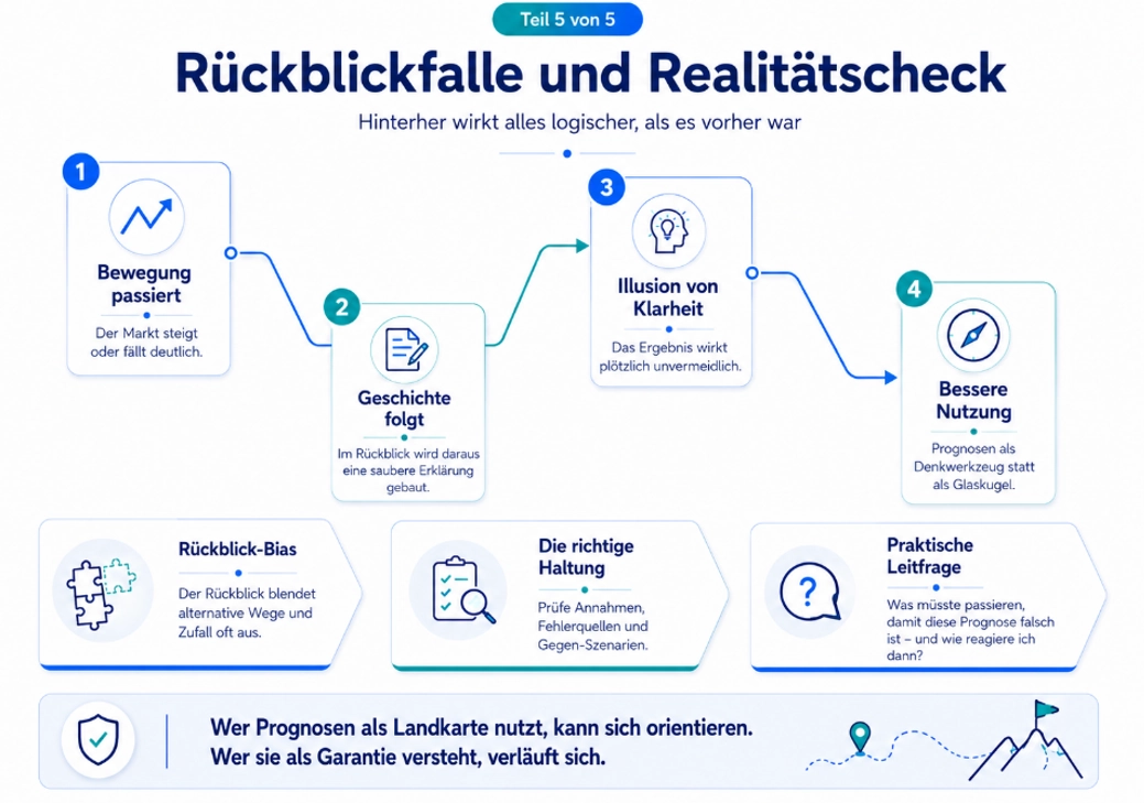 R&uuml;ckblickfalle vs. Realit&auml;tscheck